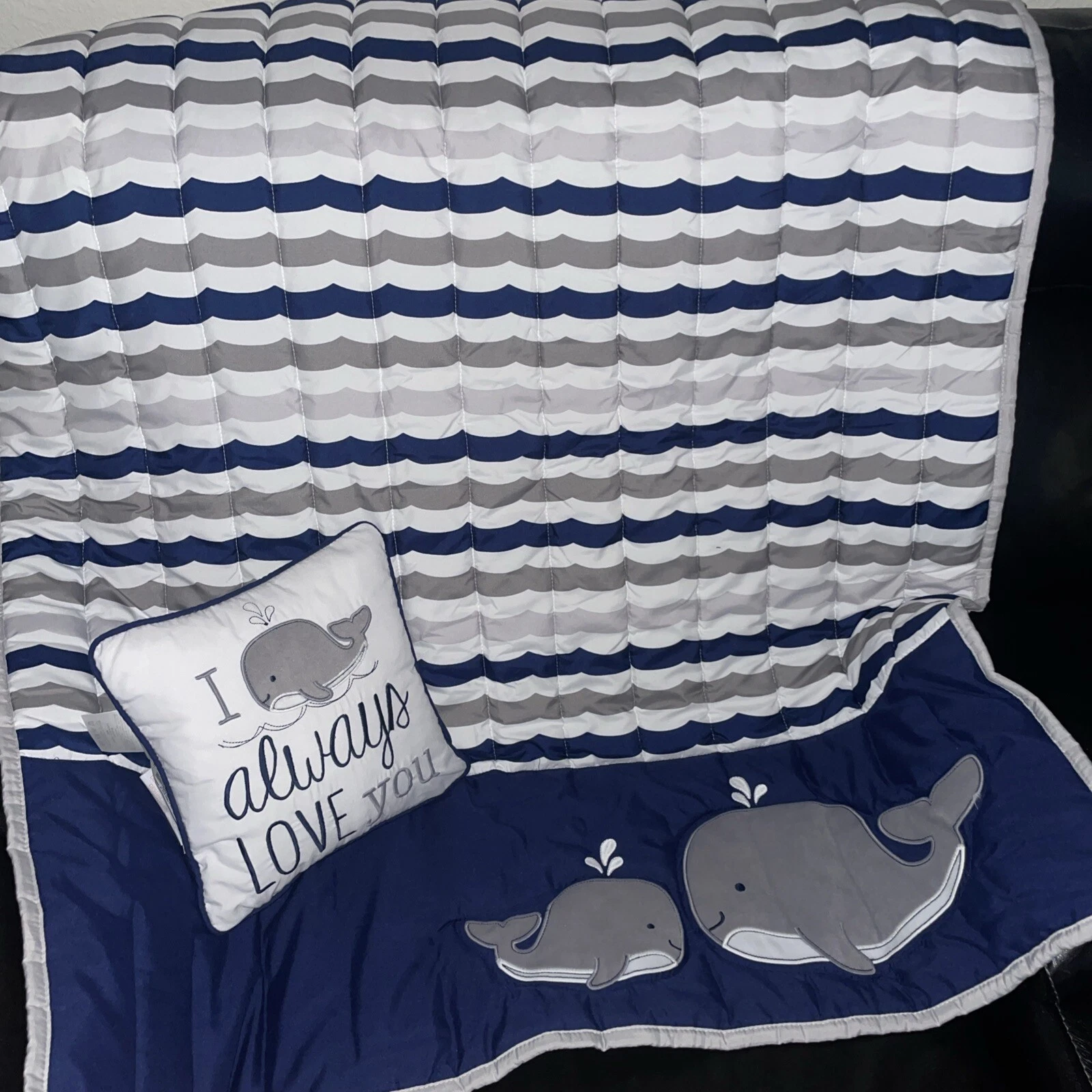 CRIB BEDDING SET Nautical with Quilt And Pillow