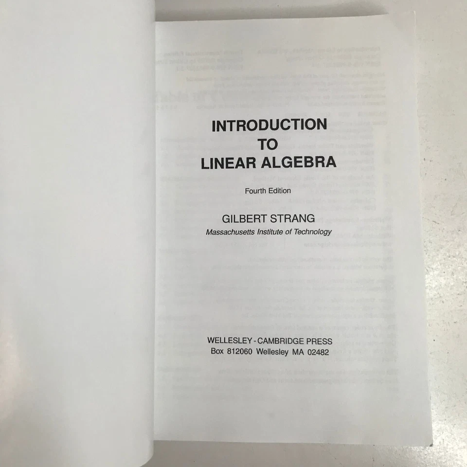 Linear Algebra Fourth Edition 2009 Book by Gilbert Strang - Image 3 of 4