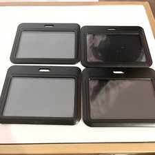 Black sliding badge holder horizontal 4 Pcs NEW