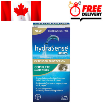 HydraSense Complete Eye Drops Extended Protection For Dry Eyes Fast Relief 10mL