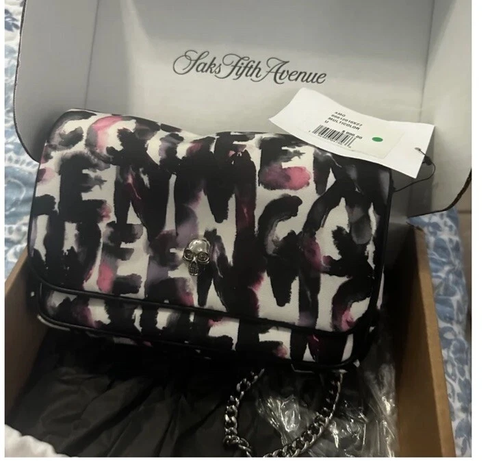 NUEVO Bolso de Hombro Alexander McQueen Calavera Graffiti Nylon Foto 4 de 4