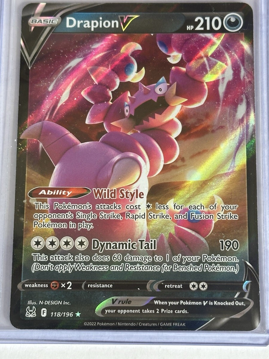Drapion V 118/196 Ultra Rare Lost Origin Pokemon TCG | eBay