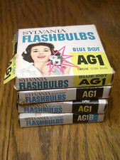 vintage lot Sylvania 4 boxes 3 boxes AG1, 1 box AG1B total 48 flashes NOS  Z18