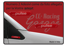 2 Autocollants Résinés Sticker 3D Smart PULSE Rouge Et Blanc Miroir