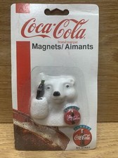 Vintage 1997 Coca-Cola Magnet Polar Bear 3 1/4" New