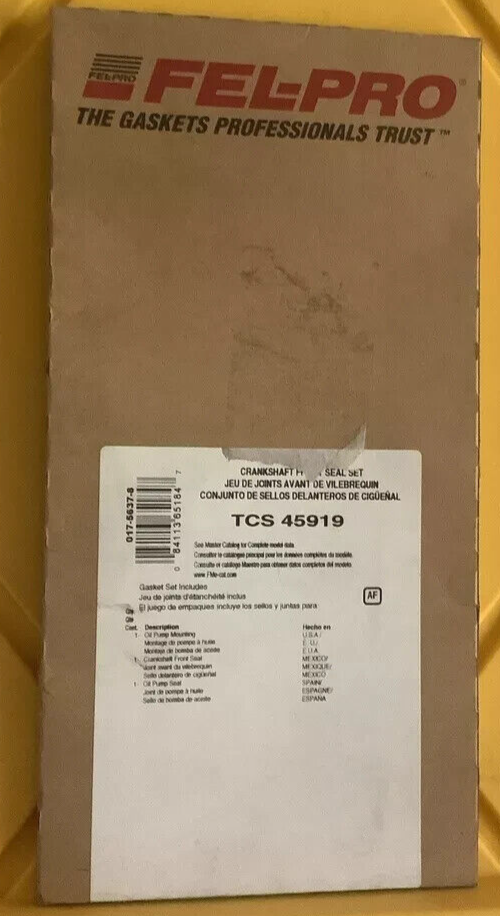 NEW - Engine Crankshaft Seal Kit Front Fel-Pro TCS 45919 Free US