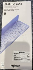 Logitech KEYS-to-GO 2 Portable Bluetooth Tablet Keyboard, Built-in Cover, LILAC