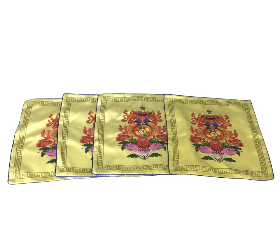 1pc zippered Tibetan Auspicious Designs cushion cover With Zipper 15.5 - Image 2 of 4