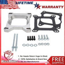 1932 Aluminum Carb Carburetor Adapter 4bbl Square Plate to Spread Bore Edelbrock