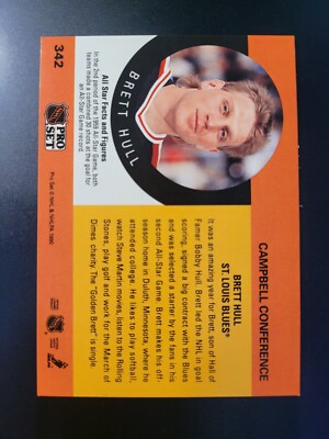 1990 Pro Set Brett Hull All Star card #342 | eBay