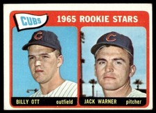 1965 Topps Vg Billy Ott/Jack Warner Rookie Chicago Cubs #354