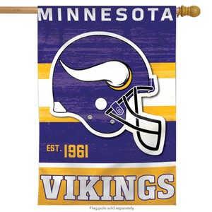 Minnesota Vikings Vertikale Flag Throwback Nfl Lizenziert Fussball Banner 28 X 40 Ebay