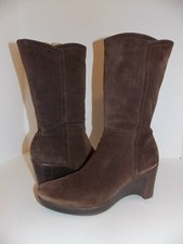 Bass Boots Suede Leather Upper Ladies Size 10M