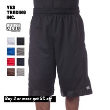 PROCLUB MENS HEAVYWEIGHT MESH SHORTS PRO CLUB BASEKETBALL SHORTS GYM S-5XL 