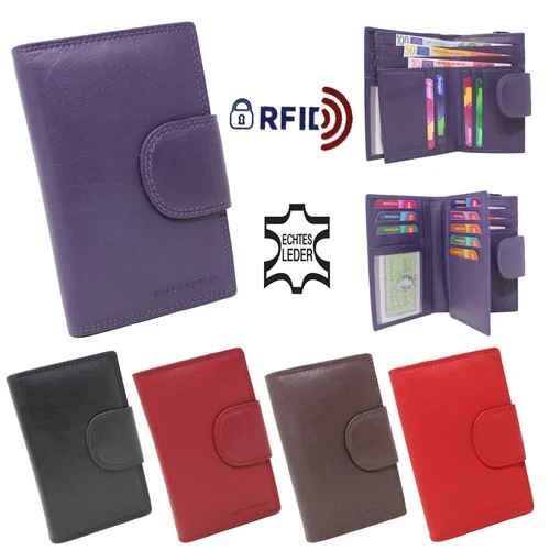 Genuine Leather Ladies Wallet Purse Wallet RFID Blocking