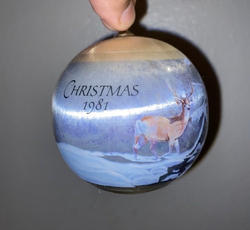 Vintage Punze unzerbrechliches Satin Ornament "Vater" datiert 1981 - Bild 2 von 4