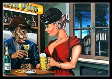 Stern Pils Essen Sekt Kneipe Pinte Ruhrpott Kunstdruck 100cm x 70cm Volker Welz