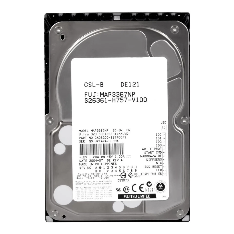 Hard Fujitsu S26361-H757-V100 36GB 10000U/Min 8MB SCSI U320 MAP3367NP 3.5 " - Image 2 of 3