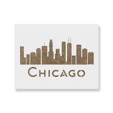 Chicago Skyline Stencil - Durable & Reusable Mylar Stencils