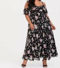 torrid black lace maxi dress