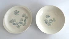 Marcrest Stetson Blue Spruce Pine Cone Cake Plate And 10” Serving Bowl