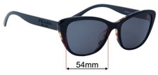 SFx Replacement Sunglass Lenses fits Prada VPR04W-F - 54mm Wide
