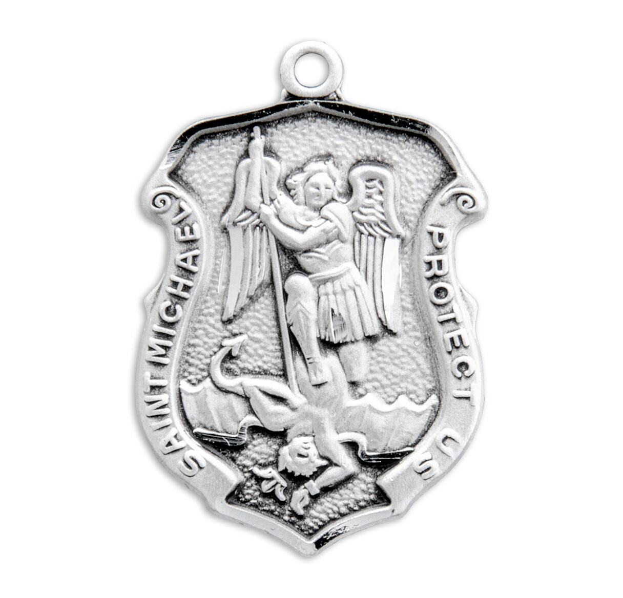 Sterling Silver St Michael Patron Saint of Police Medal Pendant ...