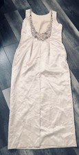 NWT Vintage Jessica McClintock Bridal Dress Womens Sz 14 Beige Maxi Formal Gown