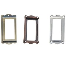 4-12pcs Antique Label Holder Metal Name Card Frame Furniture Cabinet Drawer Pull