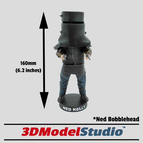Ned Bobblehead - Ned Kelly Armour - "Bail Up!" Bushranger Collectable Figure - Picture 5 of 5