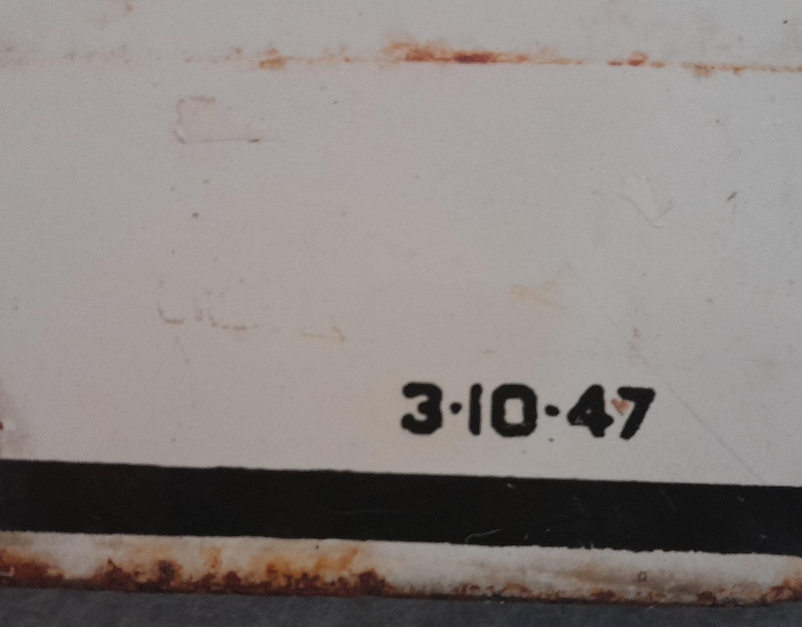 TEXACO FIRE CHIEF GASOLINE Porcelain SIGN dated 1947 18 x 12 vintage