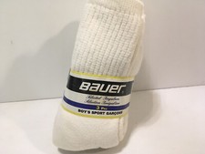 Vtg Bauer 3 Pack Boys Sport Garcons Socks 8-10 Cotton Blend Canada Irregulars