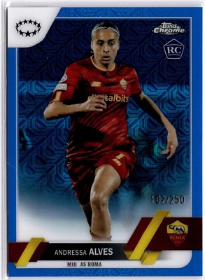 Andressa Alves 2022-23 Topps Chrome Women's Blue Mojo Refractor #60 ASR #102/250
