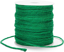 Garden Twine, 3MM 328 Feet Natural Jute Twine String, 3 Ply Green Heavy