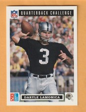 Daryle Lamonica Oakland Raiders 1991 Domino's Quarterbacks #39 Notre Dame Irish