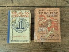 Lot De 2 Ancien Dictionnaire Larousse Illustré Et Memento (En L'état)