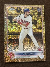 2022 Topps Chrome Gilded Matt Vierling #20 | Rookie RC | Gold Mini Diamond /50