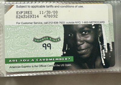 #ad NEW Metrocard American Tennis US Open subway NYC MTA Venus Serna Williams $15.00