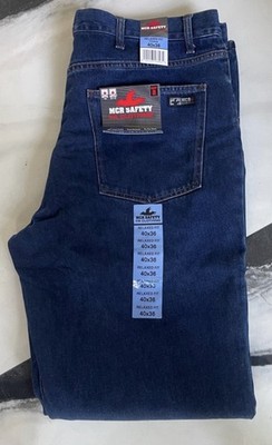 MCR Safety FR Men's Fire Safety 40x36 Blue Jeans NWTStraight Leg Workwear