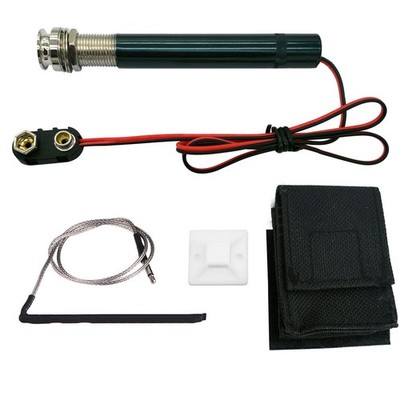 Pen Style Endpin Jack Preamp Pickup Kit & Batterietasche für Akustikgitarre uu