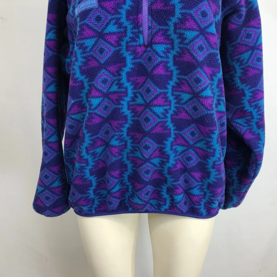 CHAQUETA POLAR AZTECA COLOMBIA - MUJER MEDIANA - AZUL MORADO 1/4 CREMALLERA MANGA LARGA Foto 3 de 4