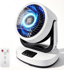 Image of Quiet Air Circulator Desk Fan Remote 3 Speed Oscillating Table Fan Bedroom