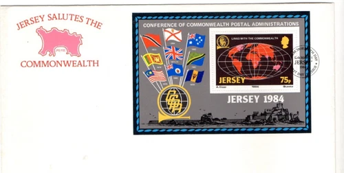 1984 JERSEY - JERSEY SALUTES THE COMMONWEALTH FDC FROM COLLECTION K57