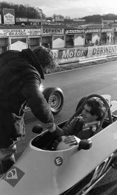 Ayrton Senna da Silva on the grid Townsend Thoresen Formula Ford 1- Old Photo