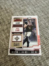 2023 Panini Contenders - Red Game Ticket #72 Derek Carr - New Orleans Saints 