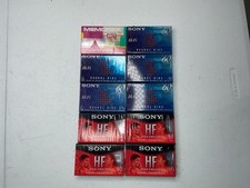 9 Sony HF Hi Fi Audio Cassettes 60 Min Normal Bias Blank Tape 1 Memorex 60 Min