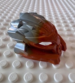 LEGO Bionicle Mask of Stone (Unity) with Marbled Flat Silver Pattern 24157pb01