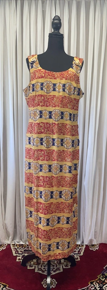 Vtg 90s Sunshine/Starshine - SZ14 - Artsy Boho Cottage Core -Long Dress - Image 3 of 4