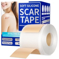 Medical Grade Silicone Scar Sheets & Tape - Ultra Soft, Hypoallergenic Rolls (1.