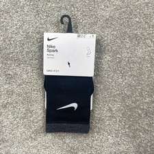 Nike Spark Running Lightweight Crew Socks Men 6 - 7.5 Black Dri FIT